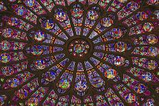 North Rose Window Virgin Mary Jesus Disciples Stained Glass Notre Dame Cathedral Paris, France-William Perry-Photographic Print
