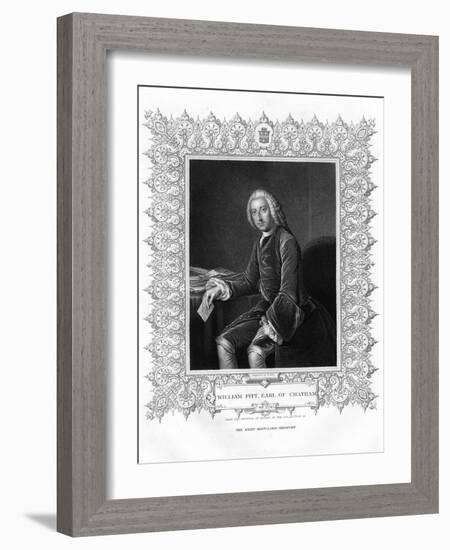 William Pitt, 1st Earl of Chatham, British Whig Statesman-W Holl-Framed Giclee Print