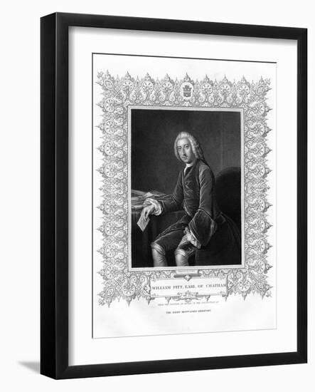 William Pitt, 1st Earl of Chatham, British Whig Statesman-W Holl-Framed Giclee Print