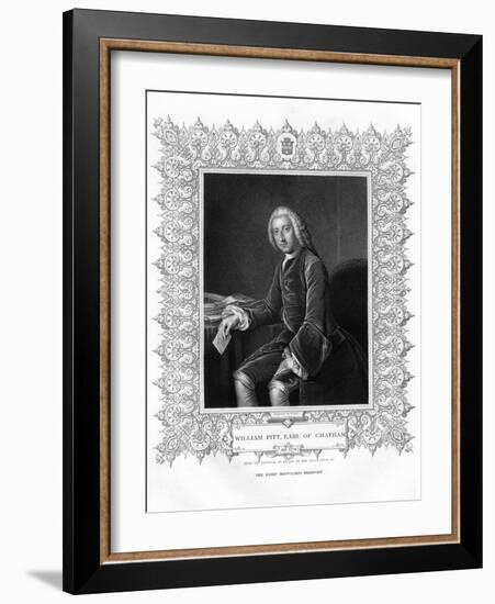 William Pitt, 1st Earl of Chatham, British Whig Statesman-W Holl-Framed Giclee Print