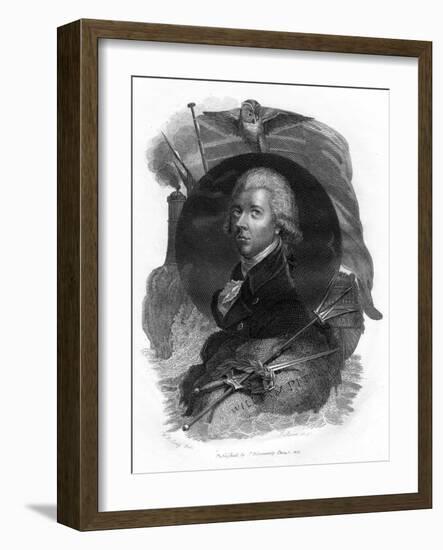 William Pitt, the Younger, British Politician and Prime Minister, 1814-J Brown-Framed Giclee Print