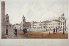 View of Greenwich Hospital with Residents in the Foreground, London, 1830-William Porden Kay-Giclee Print