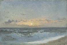 Sunset over the Sea, 1900 (Oil on Board)-William Pye-Giclee Print