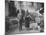 William Randolph Hearst and Mrs. Burton Holmes at San Simeon Estate with Boston Bull Terrier-William Davis-Mounted Premium Photographic Print