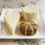 Three Different Types of Cheese on Plate-William Reavell-Photographic Print