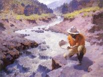 Panning Gold, Wyoming, 1949-William Robinson Leigh-Giclee Print