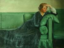 Portrait of Ida Nettleship (Oil on Canvas)-William Rothenstein-Giclee Print