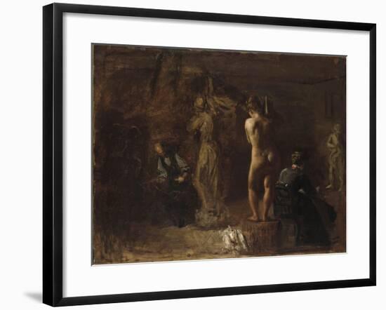 William Rush Carving His Allegorical Figure of the Schuylkill River, 1876-Thomas Cowperthwait Eakins-Framed Giclee Print