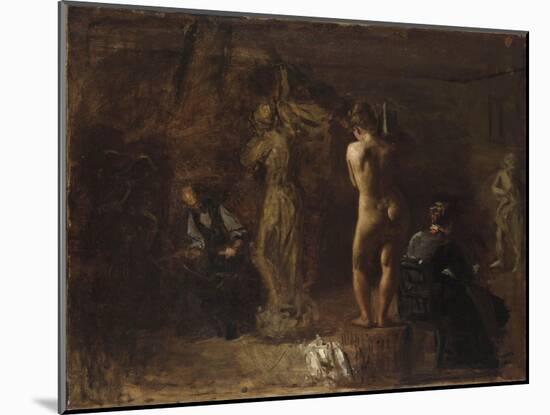 William Rush Carving His Allegorical Figure of the Schuylkill River, 1876-Thomas Cowperthwait Eakins-Mounted Giclee Print