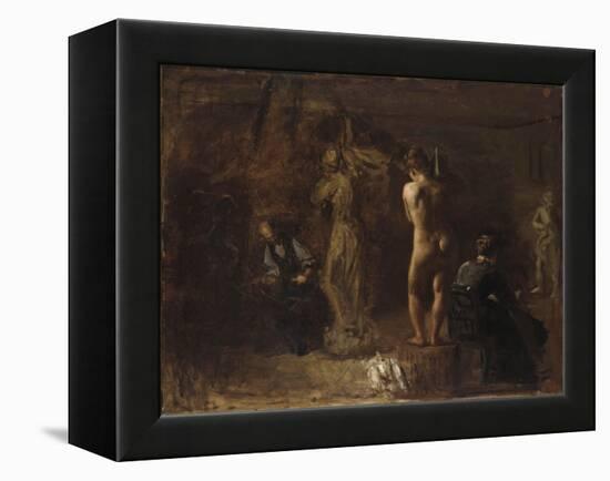 William Rush Carving His Allegorical Figure of the Schuylkill River, 1876-Thomas Cowperthwait Eakins-Framed Premier Image Canvas