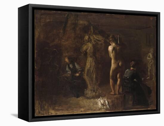 William Rush Carving His Allegorical Figure of the Schuylkill River, 1876-Thomas Cowperthwait Eakins-Framed Premier Image Canvas