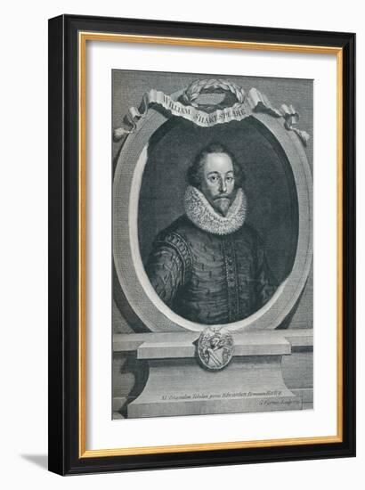 William Shakespeare (1564-1616), English Poet and Playwright, 1721, (1913)-George Vertue-Framed Giclee Print