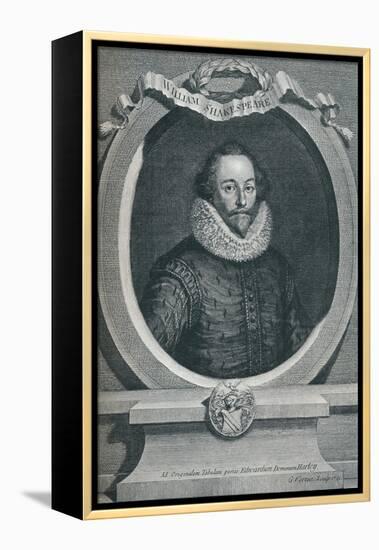 William Shakespeare (1564-1616), English Poet and Playwright, 1721, (1913)-George Vertue-Framed Premier Image Canvas