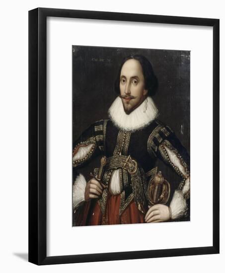 William Shakespeare (1564-1616) - représenté âgé de 34 ans-Louis Coblitz-Framed Giclee Print