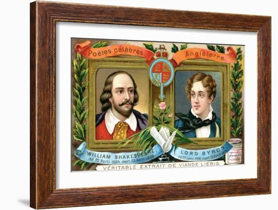 William Shakespeare and Lord Bryron, C1900-null-Framed Giclee Print