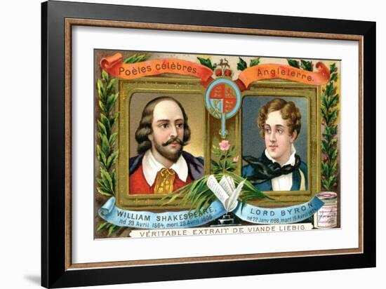 William Shakespeare and Lord Bryron, C1900-null-Framed Giclee Print