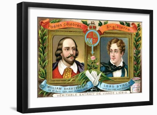 William Shakespeare and Lord Bryron, C1900-null-Framed Giclee Print