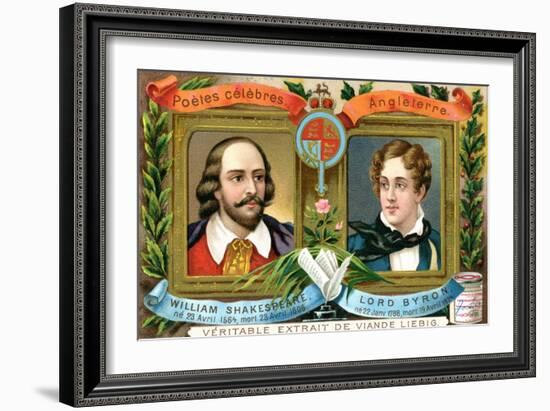 William Shakespeare and Lord Bryron, C1900-null-Framed Giclee Print