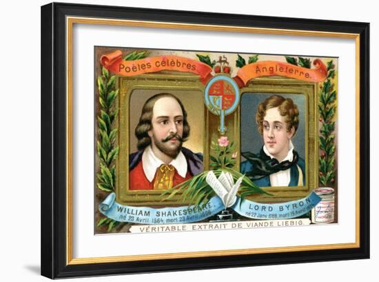 William Shakespeare and Lord Bryron, C1900-null-Framed Giclee Print