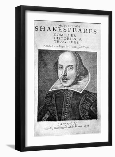 William Shakespeare, English Playwright, 1623-Martin Droeshout-Framed Giclee Print