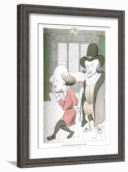 William Shakespeare, His Method of Work, 1904-Max Beerbohm-Framed Giclee Print