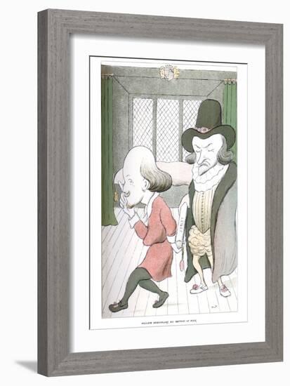 William Shakespeare, His Method of Work, 1904-Max Beerbohm-Framed Giclee Print