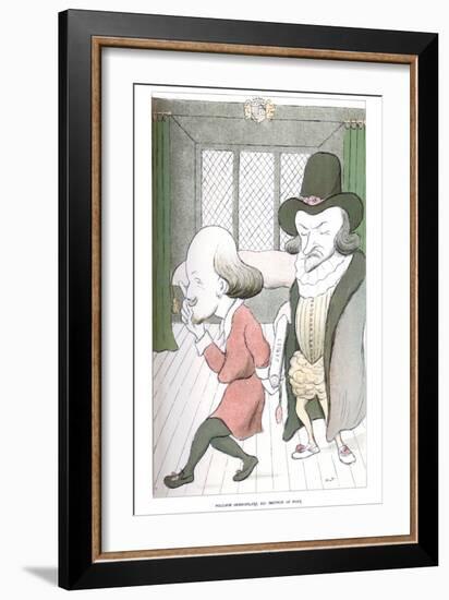 William Shakespeare, His Method of Work, 1904-Max Beerbohm-Framed Giclee Print