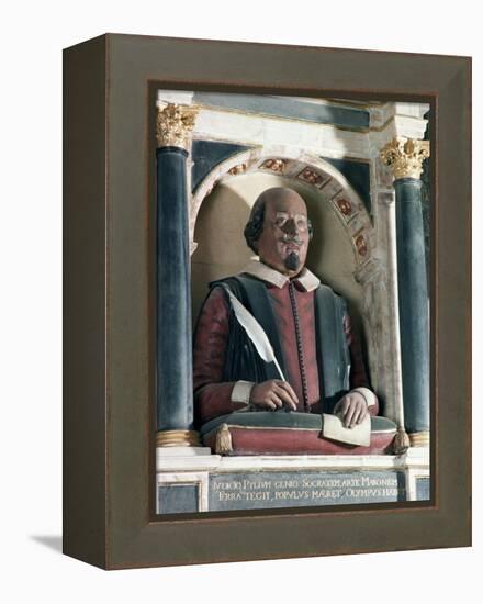 William Shakespeare's Bust, Holy Trinity Church, Stratford Upon Avon, Warwickshire, England-Adam Woolfitt-Framed Premier Image Canvas