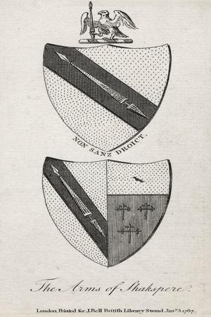 William Shakespeare Shakespeare S Coat Of Arms Art Print Art Com