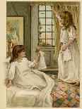 Sisters with Dolls-William St Clair Simmons-Art Print