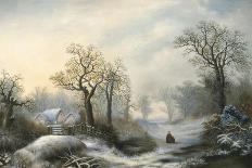 Bridge Cottage, Winter-William Stone-Giclee Print