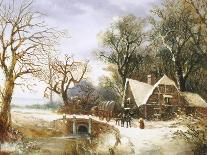 Bridge Cottage, Winter-William Stone-Framed Giclee Print