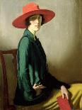 Lady with a Red Hat, 1918 (Oil on Canvas) (See also 219806)-William Strang-Giclee Print