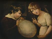 Two Children with a Pig's Bladder-William Tate-Premier Image Canvas