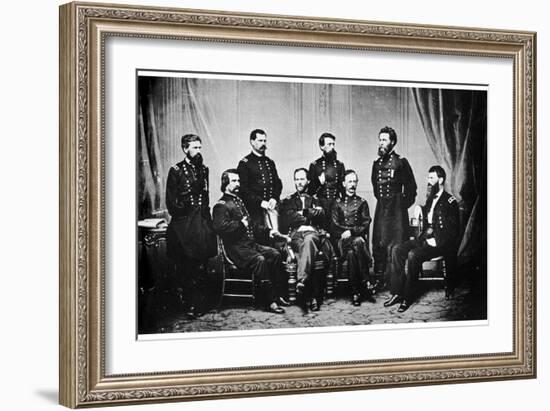 William Tecumseh Sherman and His Generals, American Civil War, 1865-MATHEW B BRADY-Framed Giclee Print