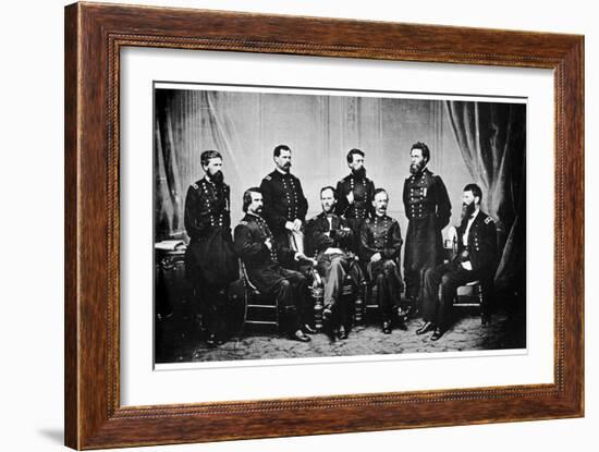 William Tecumseh Sherman and His Generals, American Civil War, 1865-MATHEW B BRADY-Framed Giclee Print