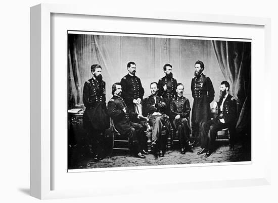 William Tecumseh Sherman and His Generals, American Civil War, 1865-MATHEW B BRADY-Framed Giclee Print