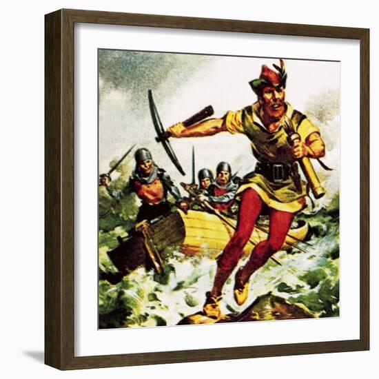 William Tell, the Swiss Patriot, Jumping from a Boat on Lake Lucerne-McConnell-Framed Giclee Print