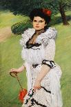 The White Dress - Portrait of a Young Woman in a Park, 1903-William Thomas Smedley-Giclee Print
