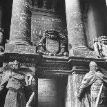 Ornate Archway, Statuary Inside Reichstag Building in Graffiti by Conquering Russian Soldiers-William Vandivert-Photographic Print