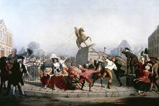 New York Patriots Pull Down the Statue of George Iii at Bowling Green, 9th July 1776, 1854-William Walcutt-Framed Giclee Print