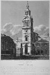 Church of St Edmund the King, Looking West Along Lombard Street, City of London, 1813-William Wise-Premium Giclee Print
