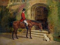 Portrait of the High Sheriff of the County of Rutland on His Bay Hunter Before Hambleton Hall, 1889-William Woodhouse-Giclee Print