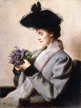 The Nosegay of Violets - Portrait of a Woman, 1905-William Worcester Churchill-Framed Giclee Print