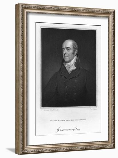 William Wyndham Grenville, 1st Baron Grenville, British Whig Statesman and Prime Minister, 1829-null-Framed Giclee Print