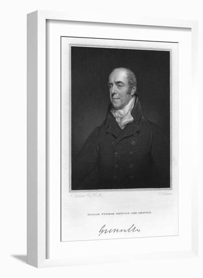 William Wyndham Grenville, 1st Baron Grenville, British Whig Statesman and Prime Minister, 1829-null-Framed Giclee Print