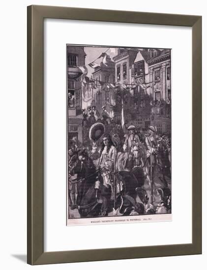 Williams Triumphant Procession to Whitehall Ad 1697-Walter Stanley Paget-Framed Giclee Print