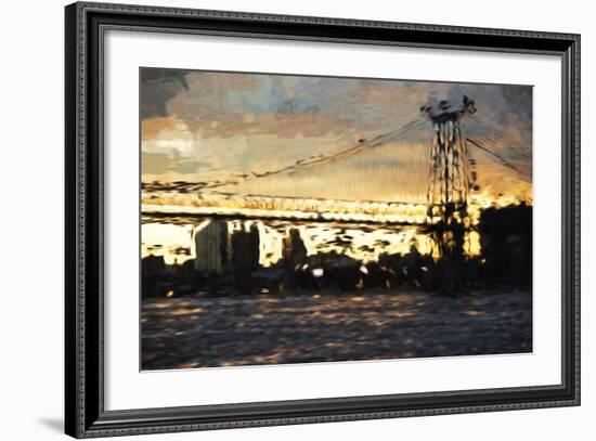 Williamsburg Bridge - In the Style of Oil Painting-Philippe Hugonnard-Framed Giclee Print