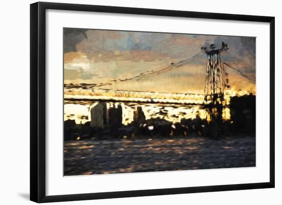 Williamsburg Bridge - In the Style of Oil Painting-Philippe Hugonnard-Framed Giclee Print