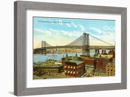 Williamsburg Bridge, New York City-null-Framed Art Print